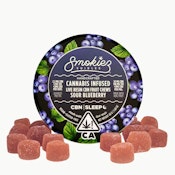 Smokiez | Sour Blueberry 2:1 THC/CBN | Live Resin Gummies | [150mg] 20pk | Indica