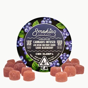 Smokiez - Smokiez | Sour Blueberry 2:1 THC/CBN | Live Resin Gummies | [150mg] 20pk | Indica
