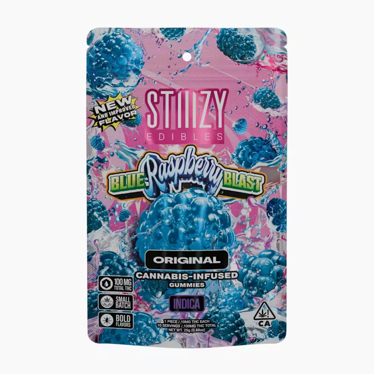 STIIIZY - Stiiizy | Blue Raspberry Blast | Gummies | [100mg] 10pk | Indica Main Image