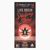 Emerald Sky | Strawberry Storm | Live Rosin Gummies | [100mg] 1pc | Sativa
