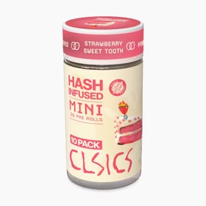 CLSICS - CLSICS | Strawberry Sweet Tooth |  Hash Infused Pre-Roll Pack | [3g] 10pk | Hybrid