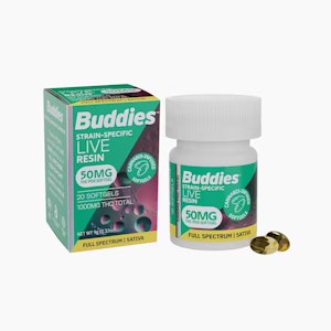 Buddies - Buddies | 50mg Sativa Live Resin Soft Gels | [1000mg] 20pk