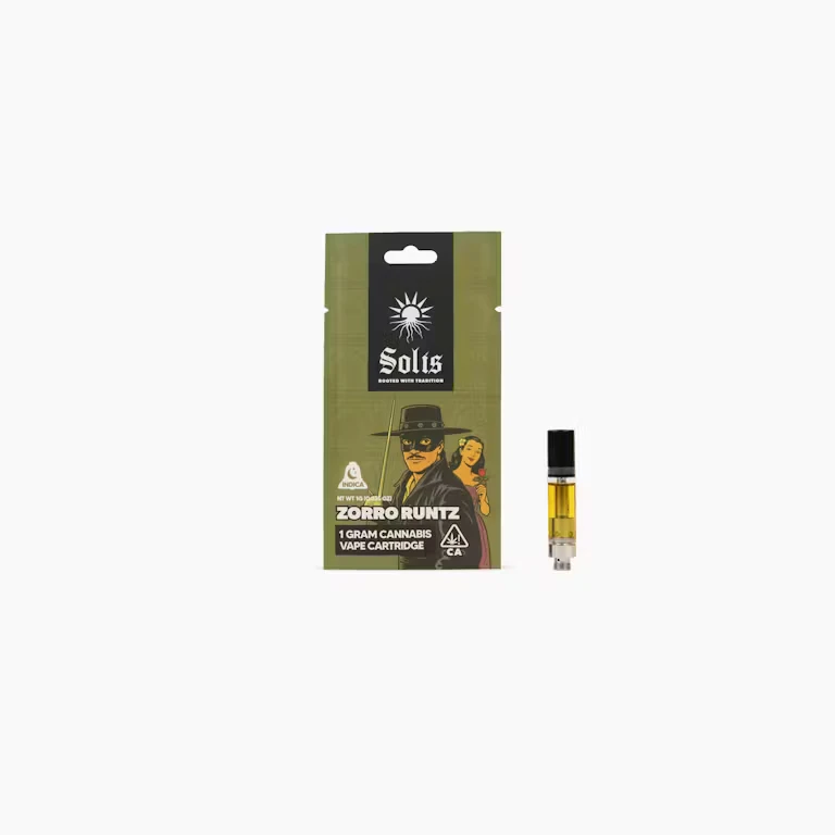 Solis - Solis | Zorro Runtz | Cartridge | [1g] | Indica Main Image