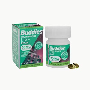 Buddies - Buddies | 50mg Hybrid Live Resin Soft Gels | [1000mg] 20pk