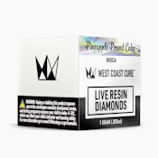 West Coast Cure | Pineapple Pound Cake | Live Resin Diamonds | [1g] | Indica