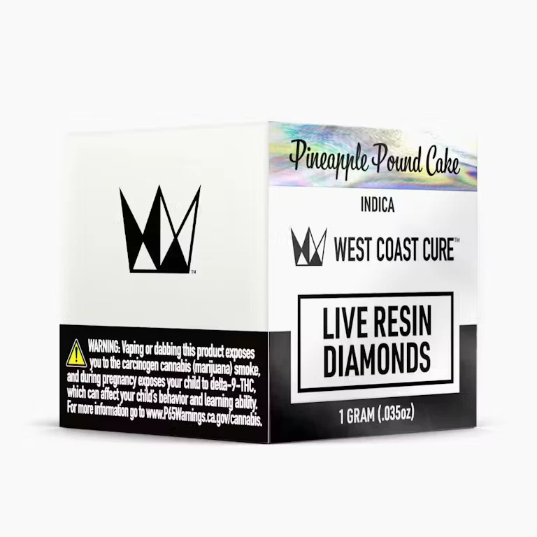 West Coast Cure - West Coast Cure | Pineapple Pound Cake | Live Resin Diamonds | [1g] | Indica Main Image