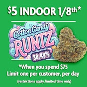 $5 Indoor 1/8th when you spend $75! (30.49%)