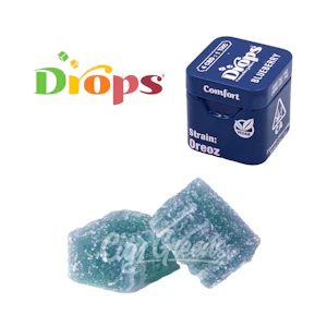 Drops - Blueberry 'Comfort' Live Rosin Gummies - 4:1 CBD/THC - [Drops]