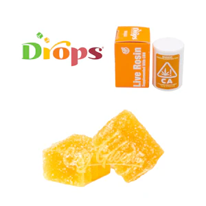 Drops -  Mango 'Knockout' Live Rosin Gummies - 1:2 CBN/THC - [Drops]