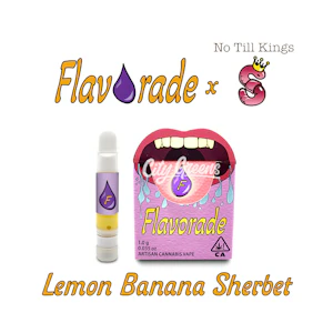Flavorade x No Till Kings - Lemon Banana Sherbet - 510 Cartridge - 1g [Flavorade x No Till Kings]