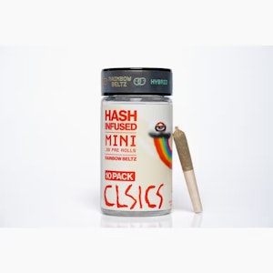 CLSICS - CLSICS | Rainbow Beltz | Hash Infused Pre-Roll Pack [3g] 10pk | Hybrid