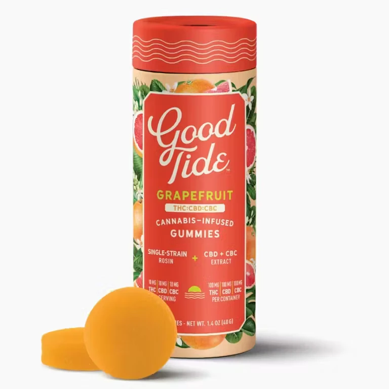Good Tide - Good Tide | Grapefruit 1:1:1 THC:CBD:CBC | Rosin Gummies | [300mg] 10pk | Sativa Main Image