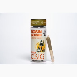 CLSICS - CLSICS | Clockwork Lemon | Rosin Infused Pre-Roll Pack  | [2.5g] 5pk | Sativa