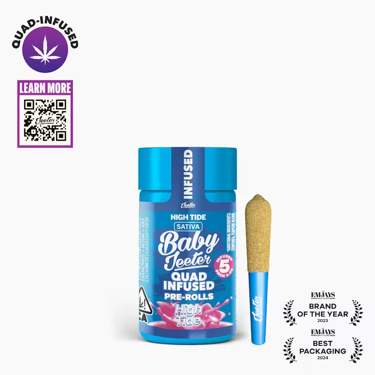 Jeeter - Jeeter Baby | High Tide | Infused Pre-Roll Pack | [2.5g] 5pk | Sativa Main Image