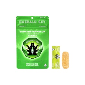 Emerald Sky - Emerald Sky | Sour Watermelon | Gummies | [100mg] 10pk | Hybrid