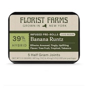 Florist Farms - Banana Runtz - 39% THC - 5pk 1/2 Gram Joints - Pre-Roll