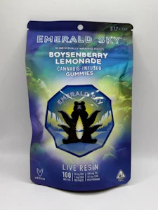 Emerald Sky - Boysenberry Lemonade 110mg 10 Pack Live Resin Gummies - Emerald Sky