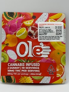 OLE'4 FINGERS - Passion Orange Guava 100mg Single Gummy - Ole' 4 Fingers