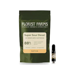 FLORIST FARMS - Florist Farms - Super Sour Diesel - 0.5g - 85%THC - Vape Cartridge