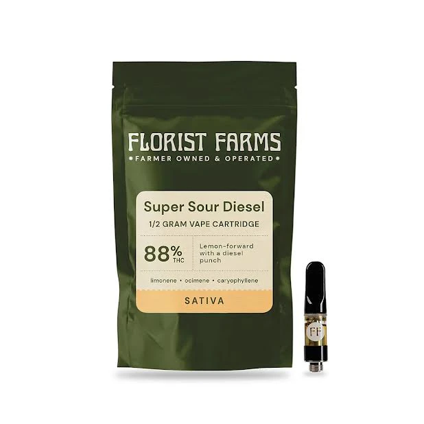 Florist Farms - Florist Farms - Super Sour Diesel - 0.5g - 85%THC - Vape Cartridge Main Image