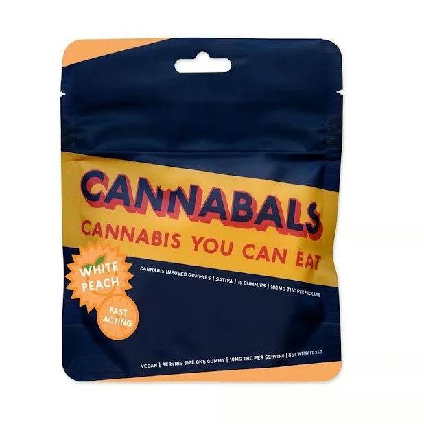 Cannabals - Cannabals - White Peach - 10per pk - 100mg - Edibles Main Image