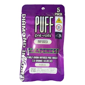 PUFF - PUFF - Grapeness - 5pk Triple Infused prerolls