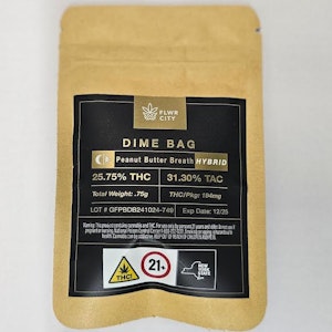 FLOWER CITY - Flwr City - Peanut Butter Breath - "Dime Bag" - 0.75g - 25.75% THC - Dry Flower