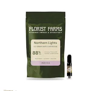 Florist Farms - Florist Farms - Northern Lights - .5g - 86%THC - Vape Cartridge