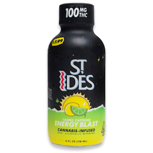 ST.IDES - St Ides - Shot - Lemon Lime Energy Blast - 4oz - 100mg/100mg Caffeine/THC