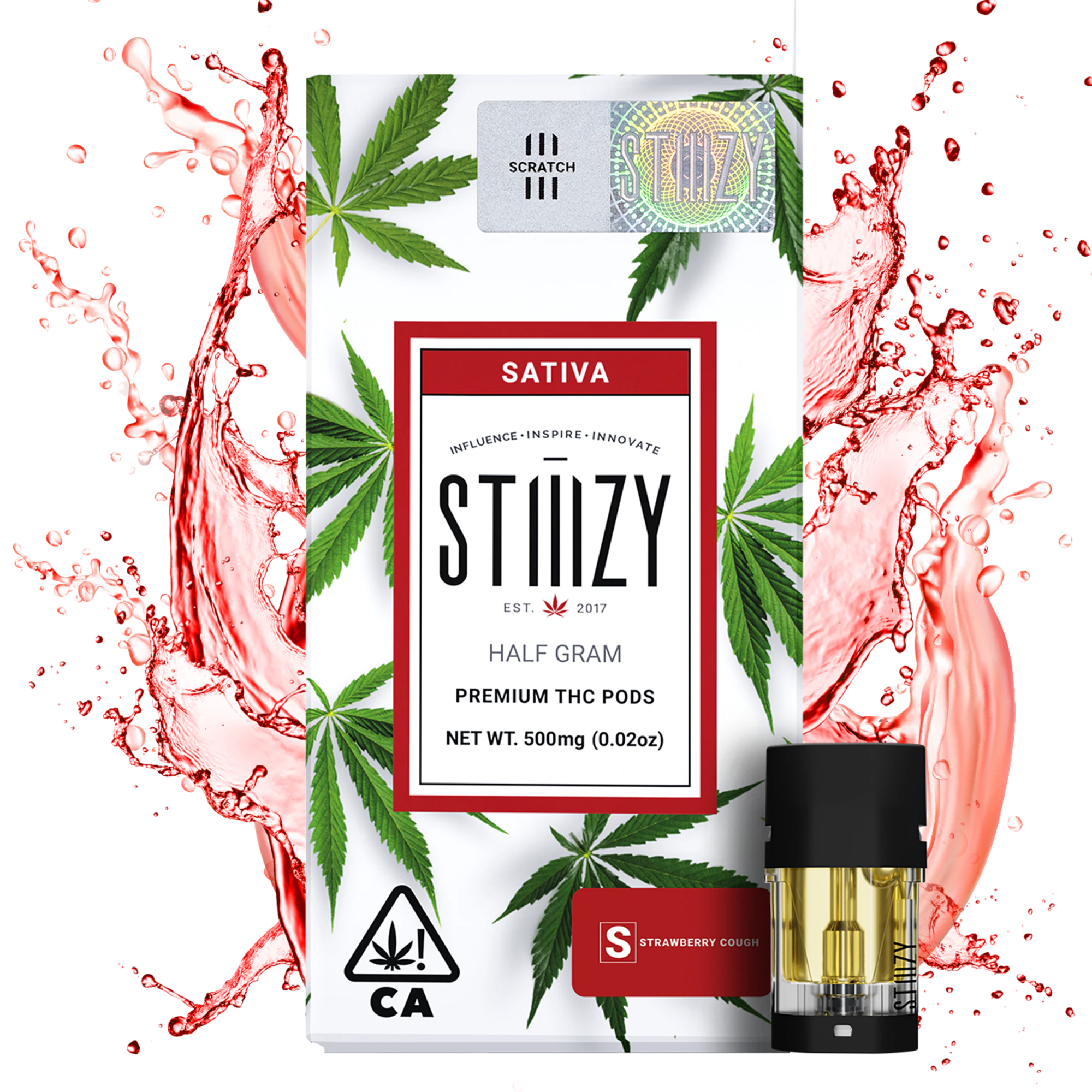 STIIIZY - 0.5g Strawberry Cough / Premium THC Pod / STIIIZY Main Image