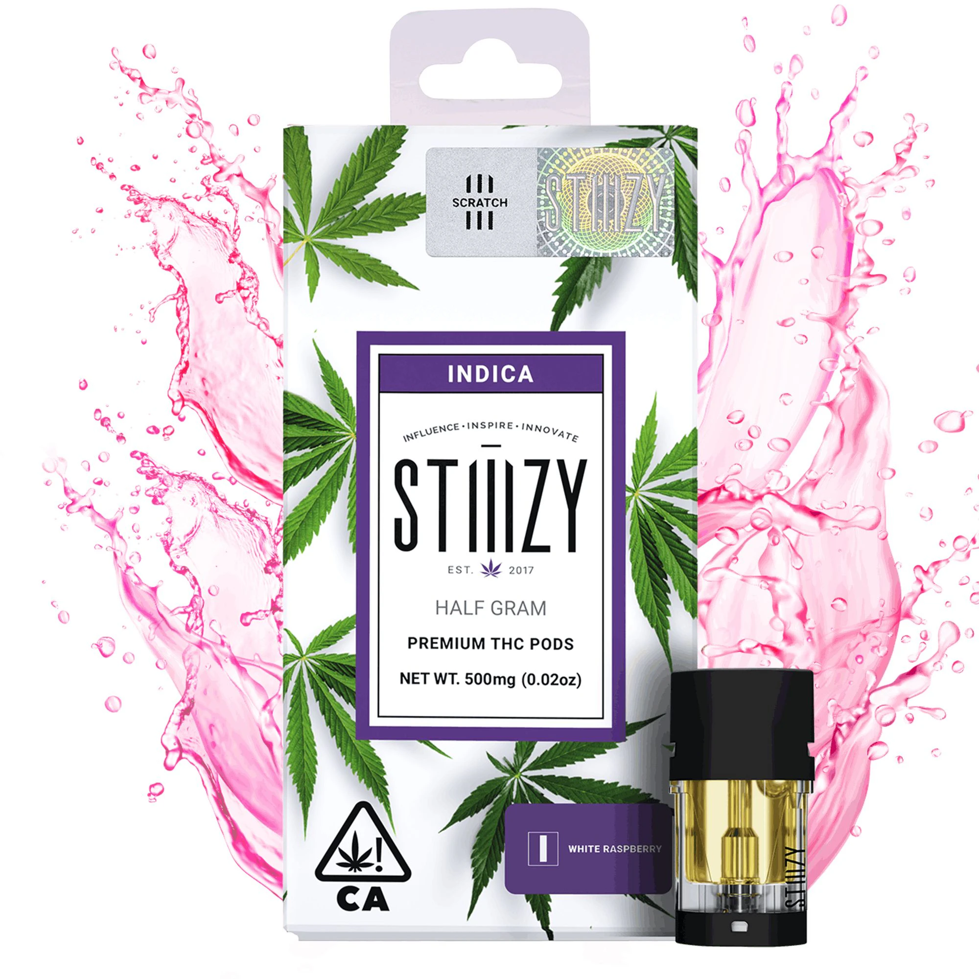 STIIIZY - 0.5g White Raspberry / Premium THC Pod / STIIIZY Main Image