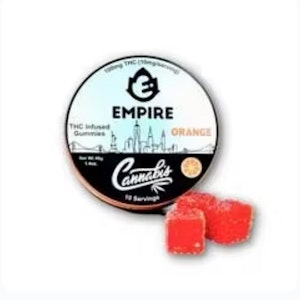 EMPIRE CANNABIS CO. - Empire Cannabis - Orange - Full Spectrum - 100mg - 10mg x 10ct - Edibles