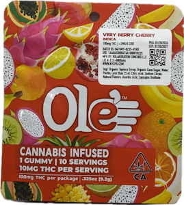 OLE'4 FINGERS - Very Berry Cherry 100mg Single Gummy - Ole' 4 Fingers