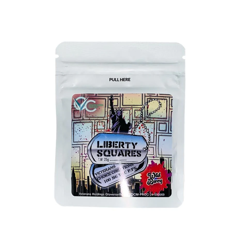 Veterans Choice Creations - VCC - Liberty Squares Edibles 10pc - Wild Berry Main Image