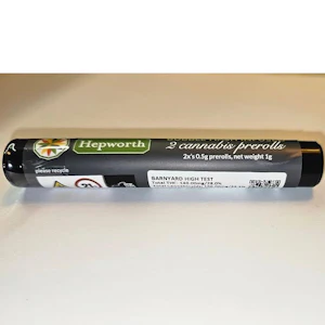 HEPWORTH - Hepworth - Barnyard High Test - Bubble Hash Infused Joint - 28% THC - 2pk .5g - Pre-Roll