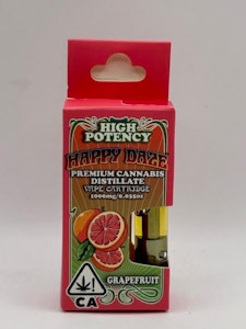HAPPY DAZE - Grapefruit 1g Distillate Cart - Happy Daze