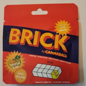 CANNABALS - Cannabals - Tropical Blast Brick - Live Resin - 100mg - 10mg x 10ct - Edibles