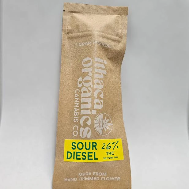 Ithaca Organics Cannabis Co. - Ithaca Organics - Sour diesel - 1g - 26% THC - Pre-Roll Main Image