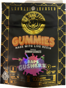 HIGH GRADE FARMS - High Grade Farms; Grape Gushers 100mg/10ct Gummies
