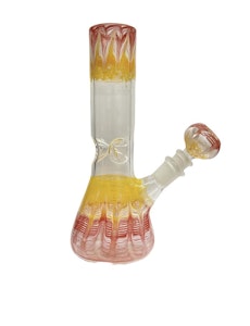 MARIJUANA PACKAGING - 8" Thick Glass Raked Water Pipe