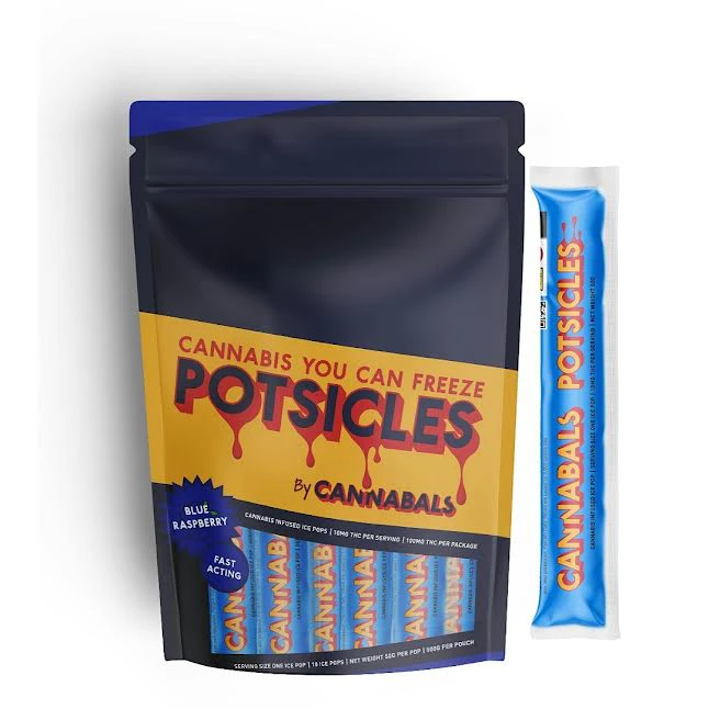Cannabals - Cannabals - Blue Raspberry Potsicles - 10pk - 10mg ea -Edibles Main Image