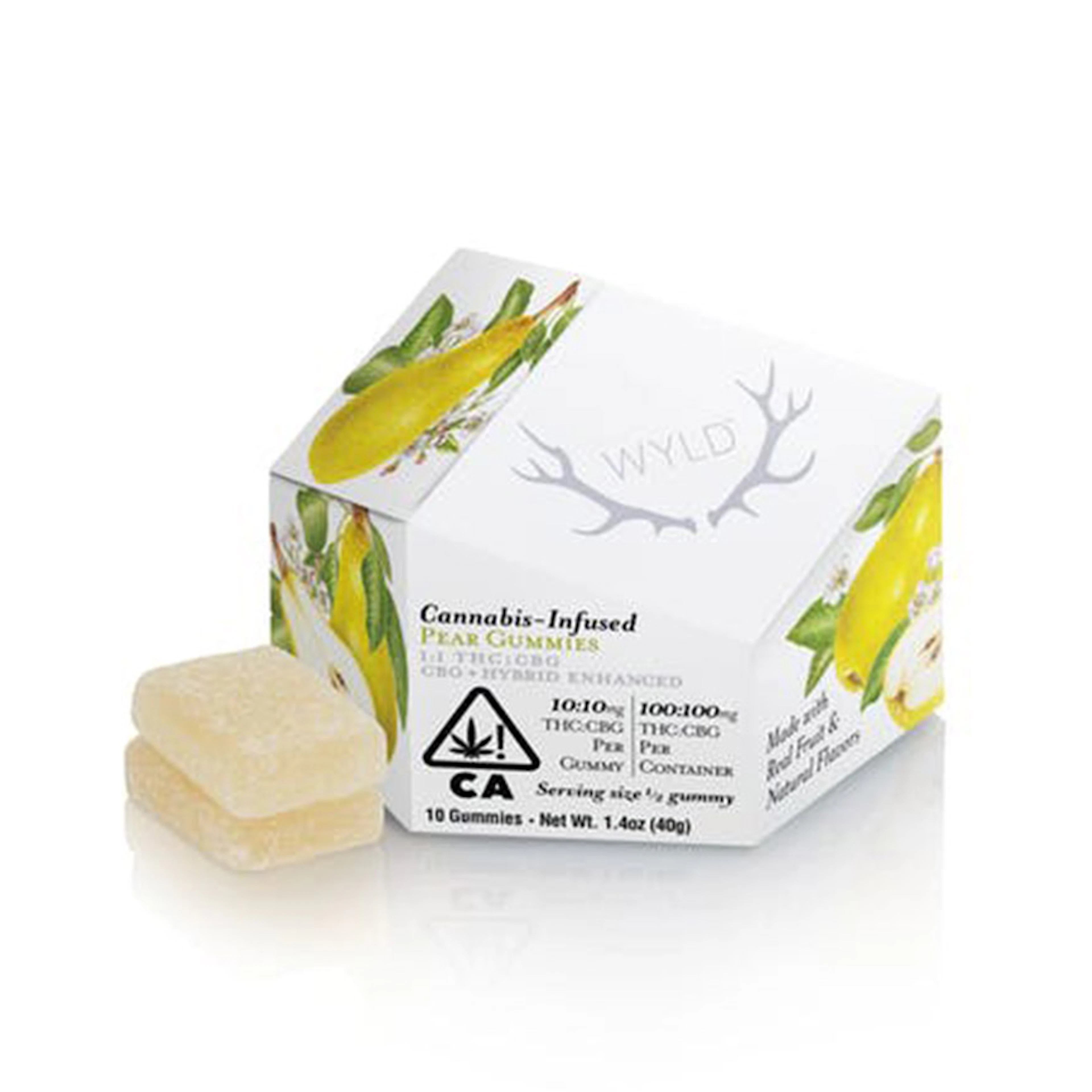 WYLD Pear 1:1 CBG + Hybrid Enhanced Gummies 100mg