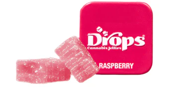 Drops - Raspberry 2:1 THC:CBD Live Rosin Gummies 2ct - 150mg