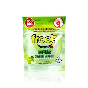 FROOT - FROOT - Edible - Green Apple - Sour Gummy - 100MG