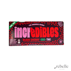 Black Cherry Chocolate 1:1 | Chocolate Bar | Incredibles