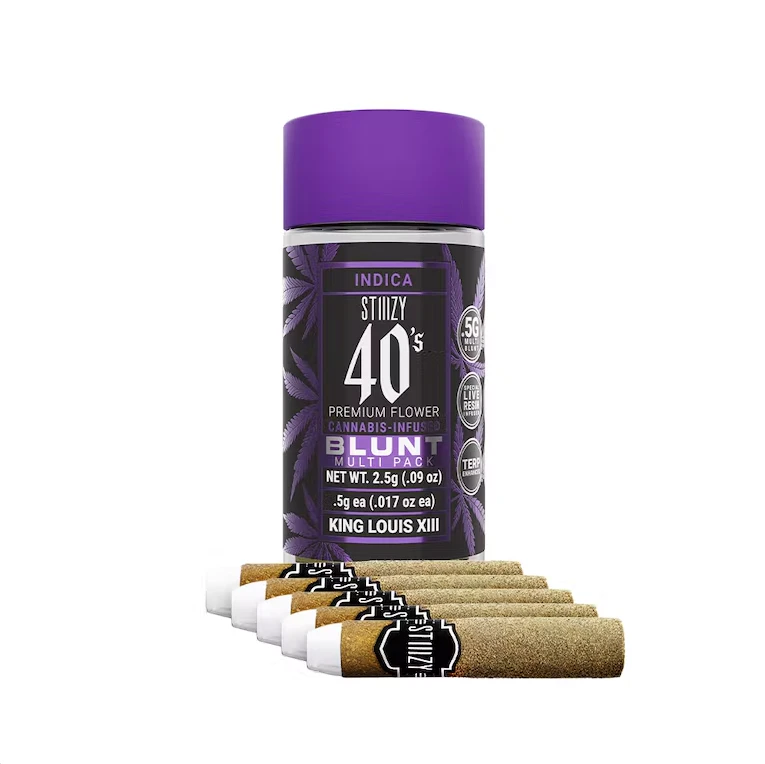 STIIIZY - Stiiizy - Mini Blunts Pack - Infused 40's - Indica - King Louis XIII - (2.5g total) 5 Pack Main Image