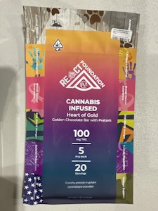 PLATINUM VAPE - Platinum Vape React Heart of Gold Pretzel Chocolate Bar 100mg