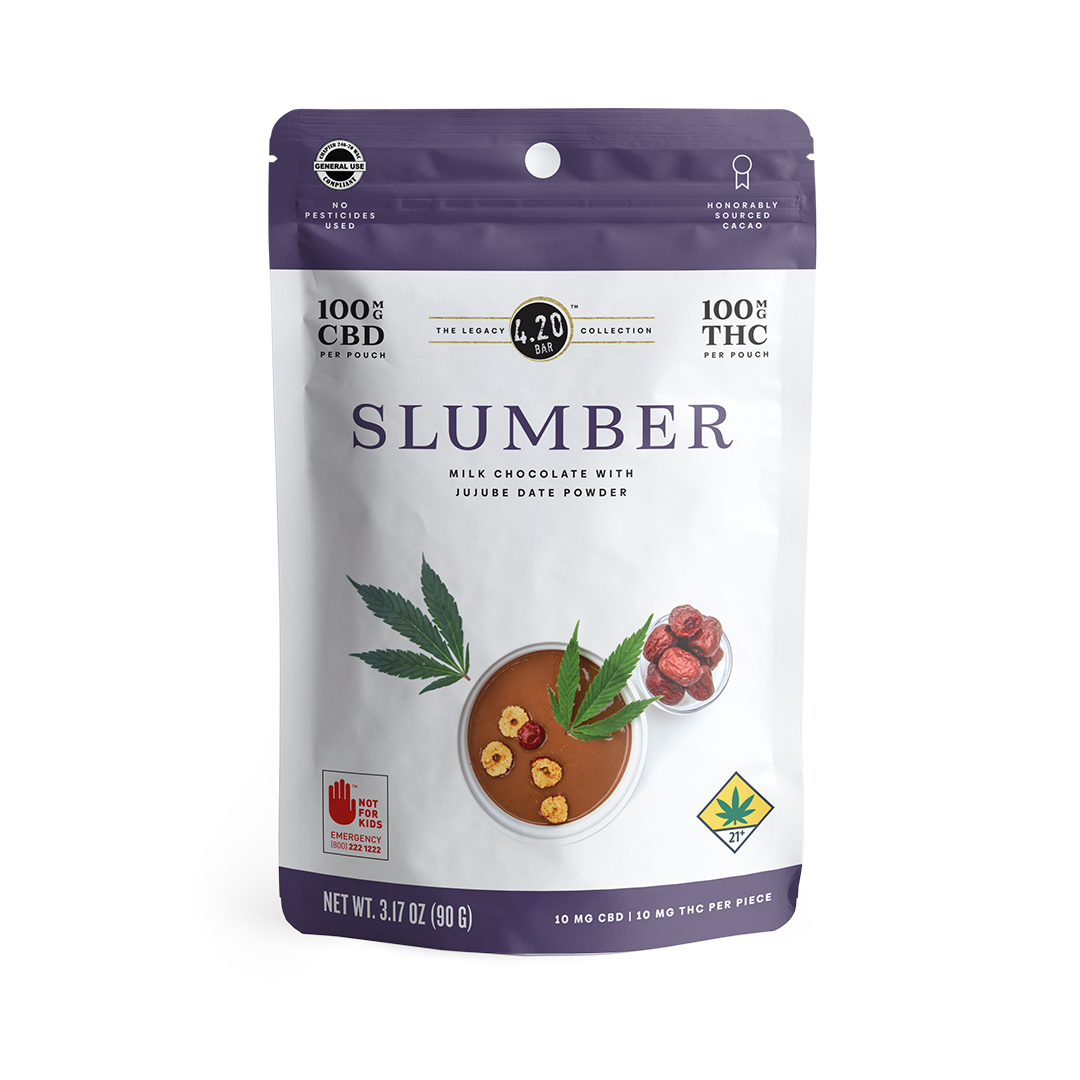 420 Mini Legacy | Slumber Milk Chocolate with Jujube Date Powder | DOH | 10pk | 100mg THC 100mg CBD : 100mg CBN