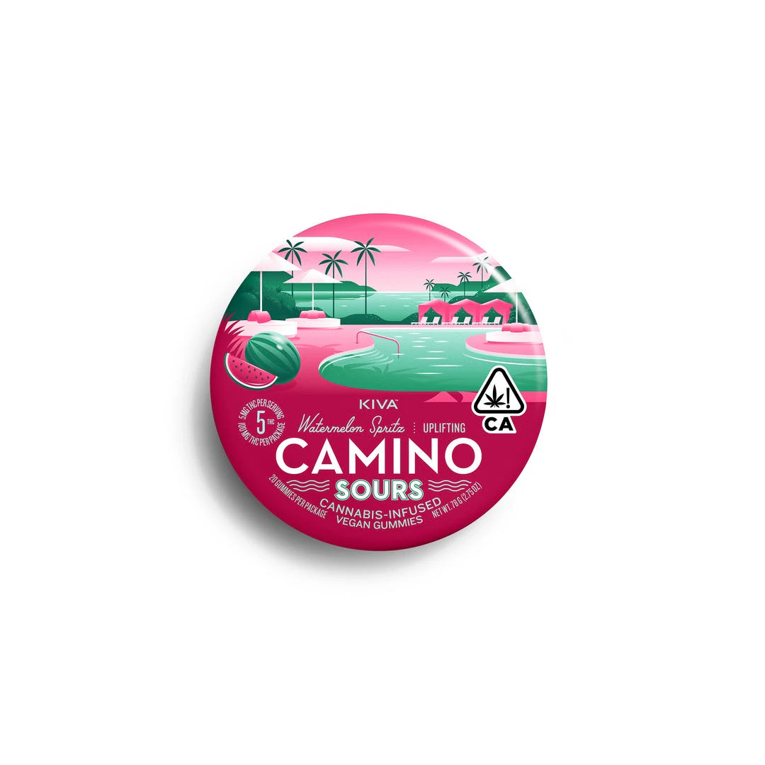 Kiva Confections - Kiva - Camino Sours - Hybrid - Watermelon Spritz "Uplifting" - 10pk - Gummies - (100mg THC) Main Image