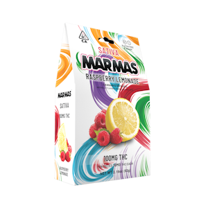 Marma's - Sativa Raspberry Lemonade | 100mg THC Gummies | Marmas
